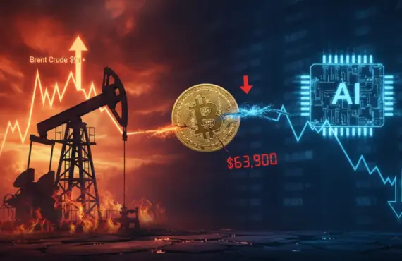Oil Surge and AI Woes Crush Bitcoin Below $64K